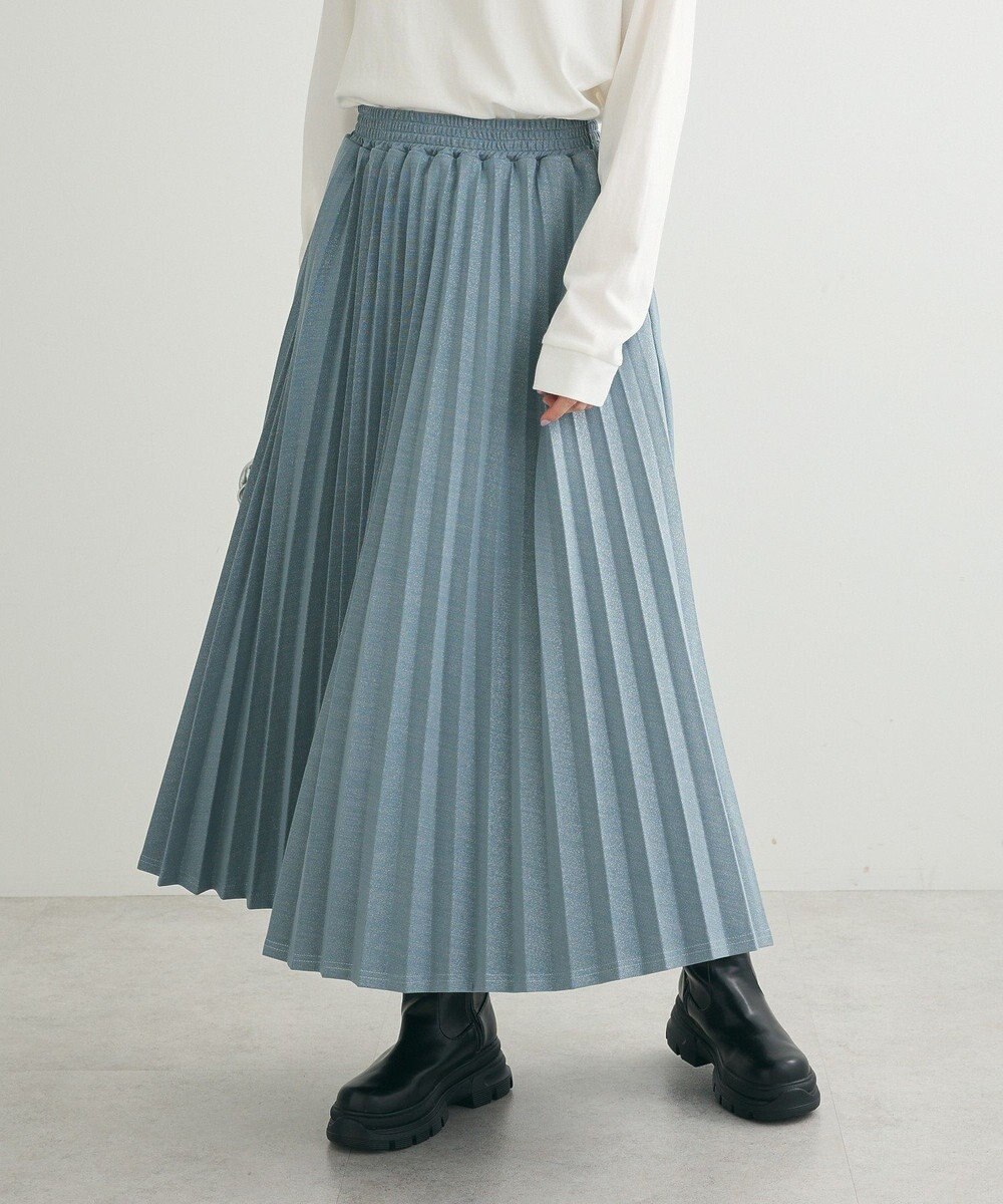 Green Parks ・Ｐｅｔｉｔ　Ｆｌｅｕｒ　ラメプリーツスカート 
