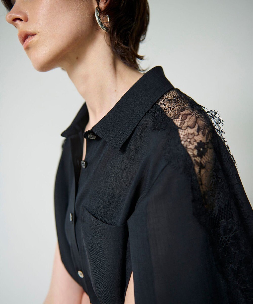 GRACE CONTINENTAL シアーポンチョシャツ 