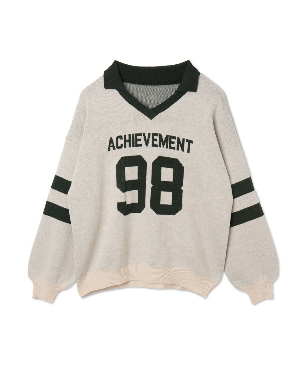 WEGO ナンバリングジャガードニット 