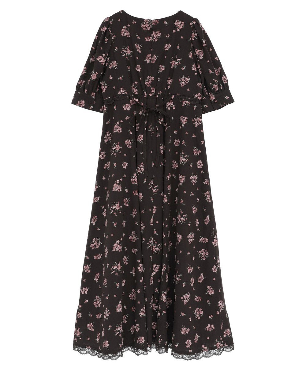 earth music&ecology レース切替フラワーロングワンピース 