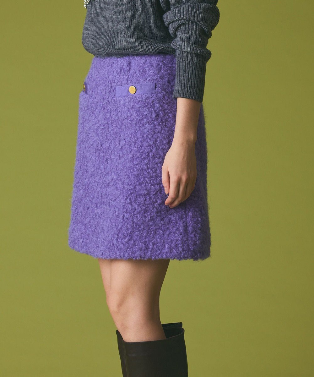 GRACE CONTINENTAL リングウールミニスカート 