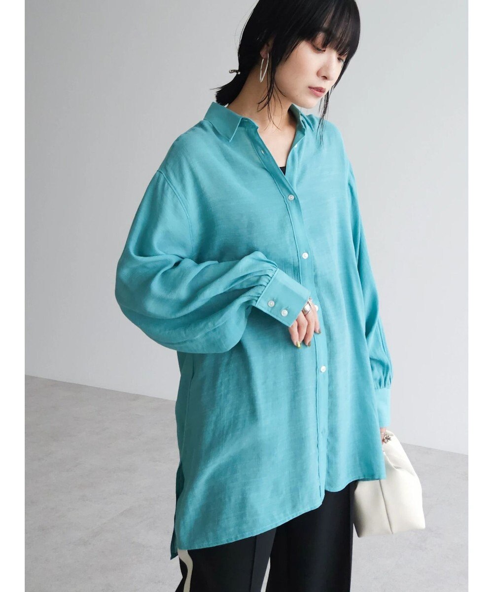 Green Parks ジャガードシアーシャツ 