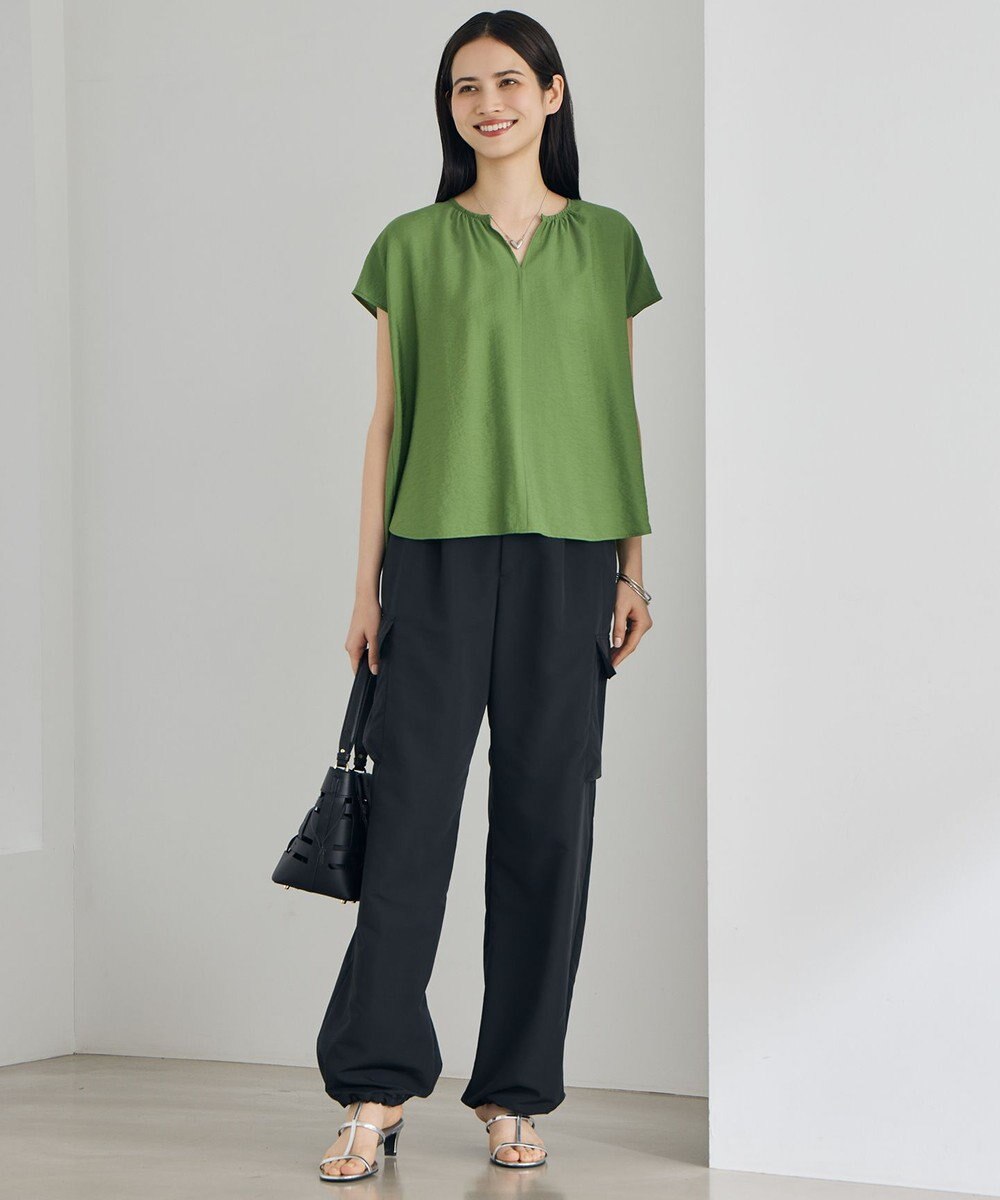 自由区 S 【カタログ掲載・人気素材・新型登場・セットアップ対応】エアリーツイルプルオーバー ブラウス 