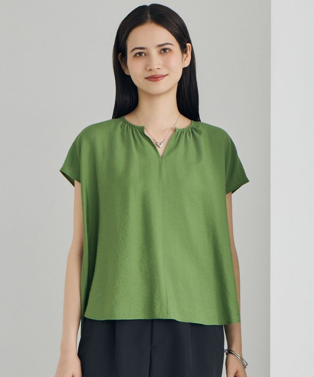 自由区 S 【カタログ掲載・人気素材・新型登場・セットアップ対応】エアリーツイルプルオーバー ブラウス 