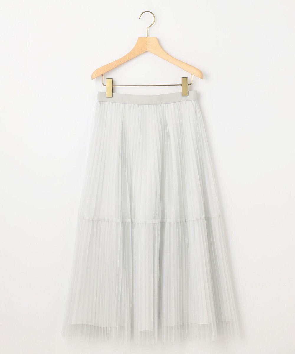 組曲 L ラメチュールプリーツ スカート 