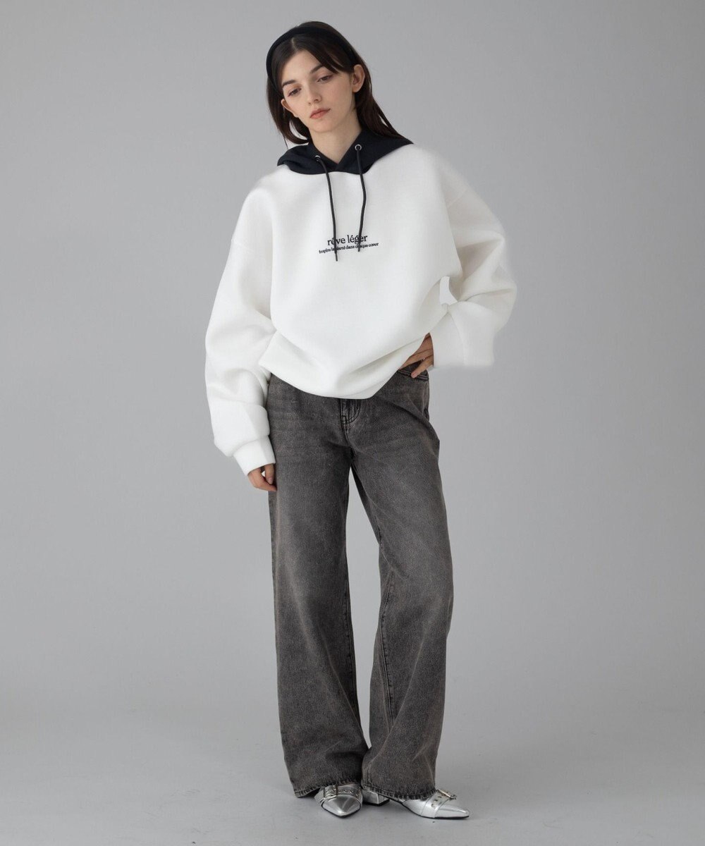 WEGO 【ユニセックス着用ITEM/MLサイズ展開】ワンポイントバイカラープルパーカー 