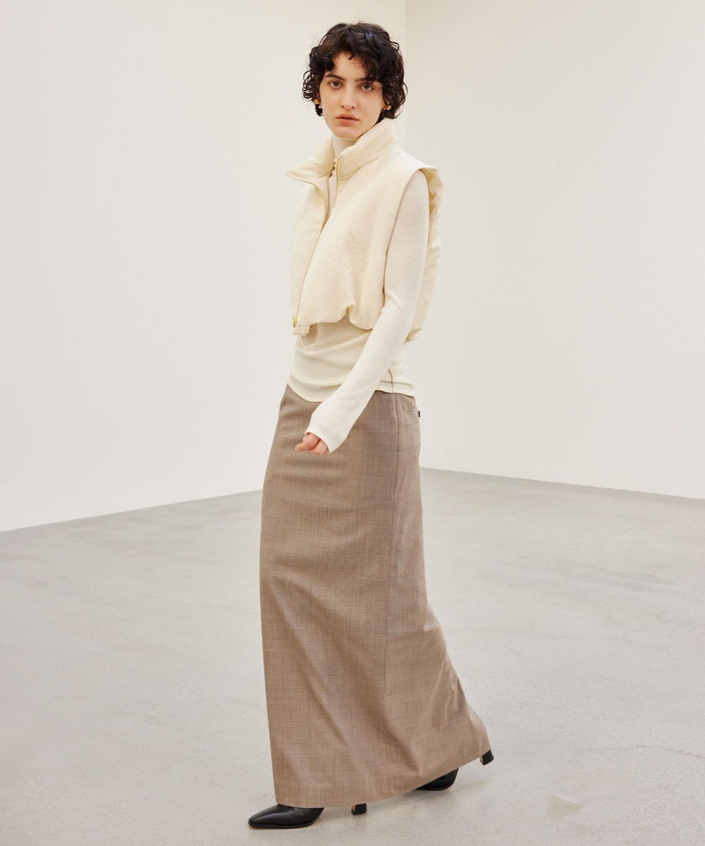 BEIGE， MER / グレンチェックスカート 