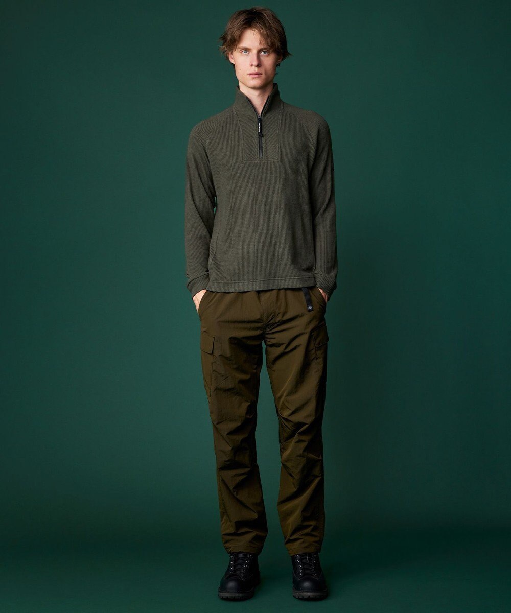 JOSEPH ABBOUD MOUNTAIN 【吸湿発熱/ソフト】ソフトウォームワッフル ハーフジップ カットソー 