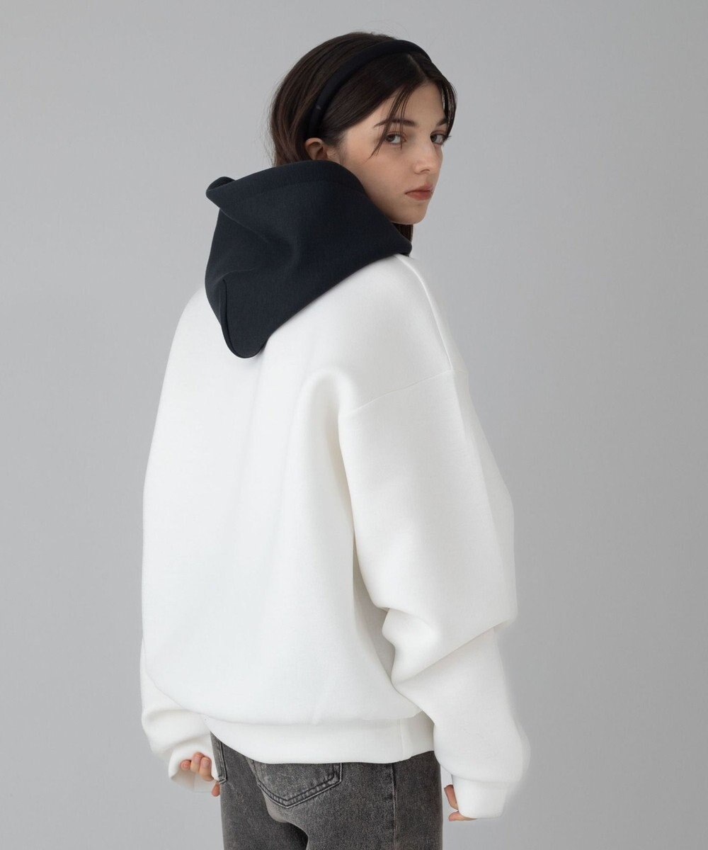 WEGO 【ユニセックス着用ITEM/MLサイズ展開】ワンポイントバイカラープルパーカー 