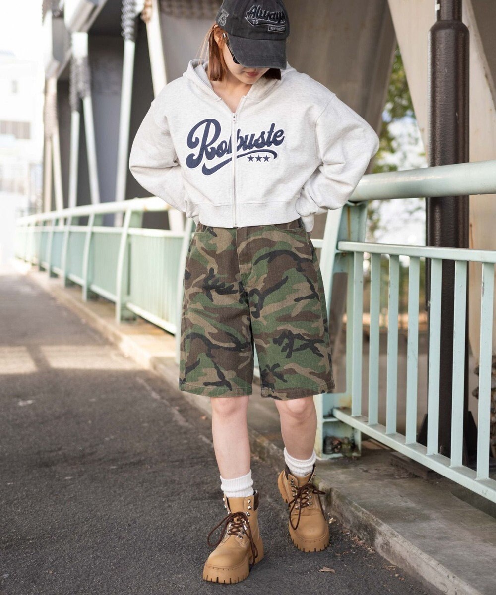 WEGO ロゴジップショートパーカー 