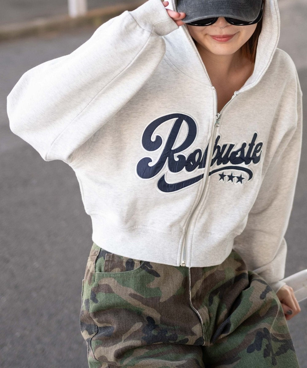 WEGO ロゴジップショートパーカー 