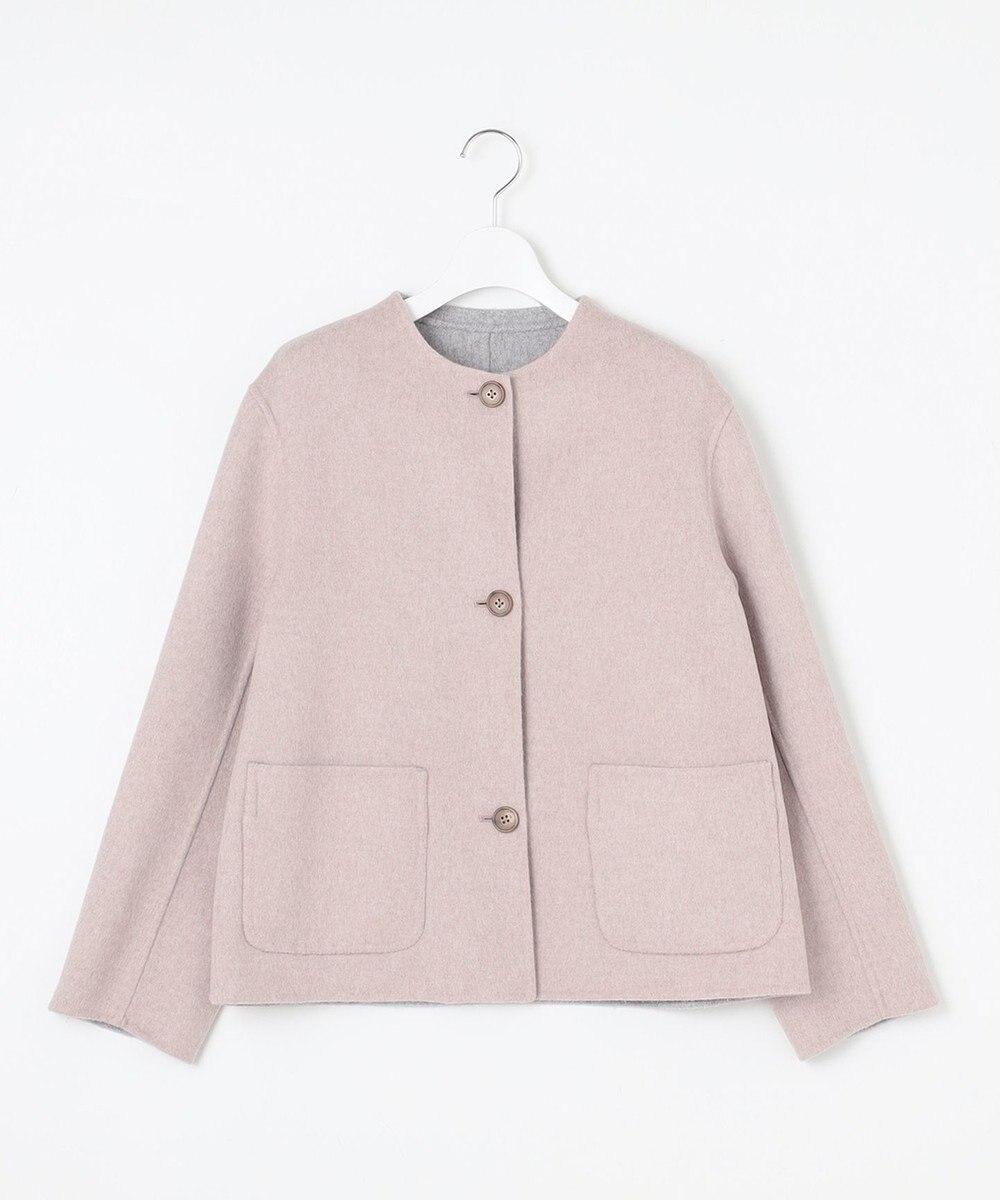 J.PRESS LADIES L 【リバーシブル】ウールナイロン リバー ショート コート 