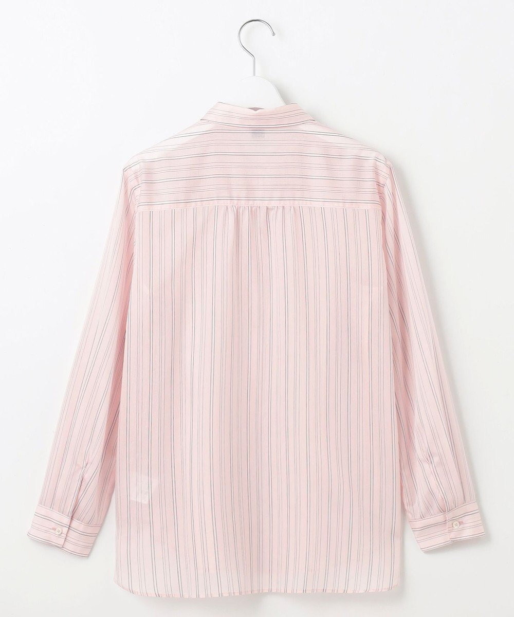 J.PRESS LADIES 【洗える】ランダムストライプ シャツカラー ブラウス 