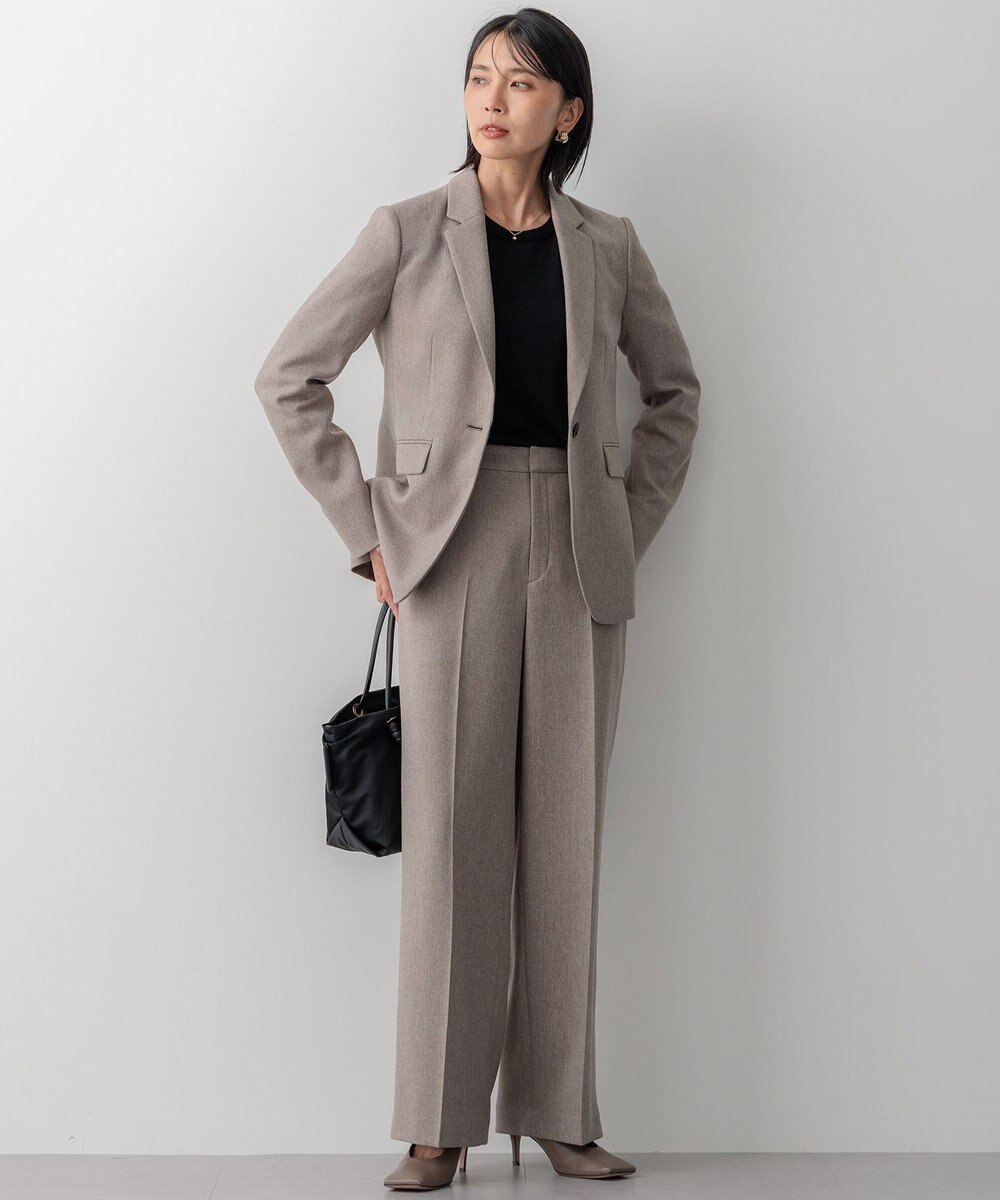 23区 【洗える】ウールライクカルゼ  テーラードジャケット 