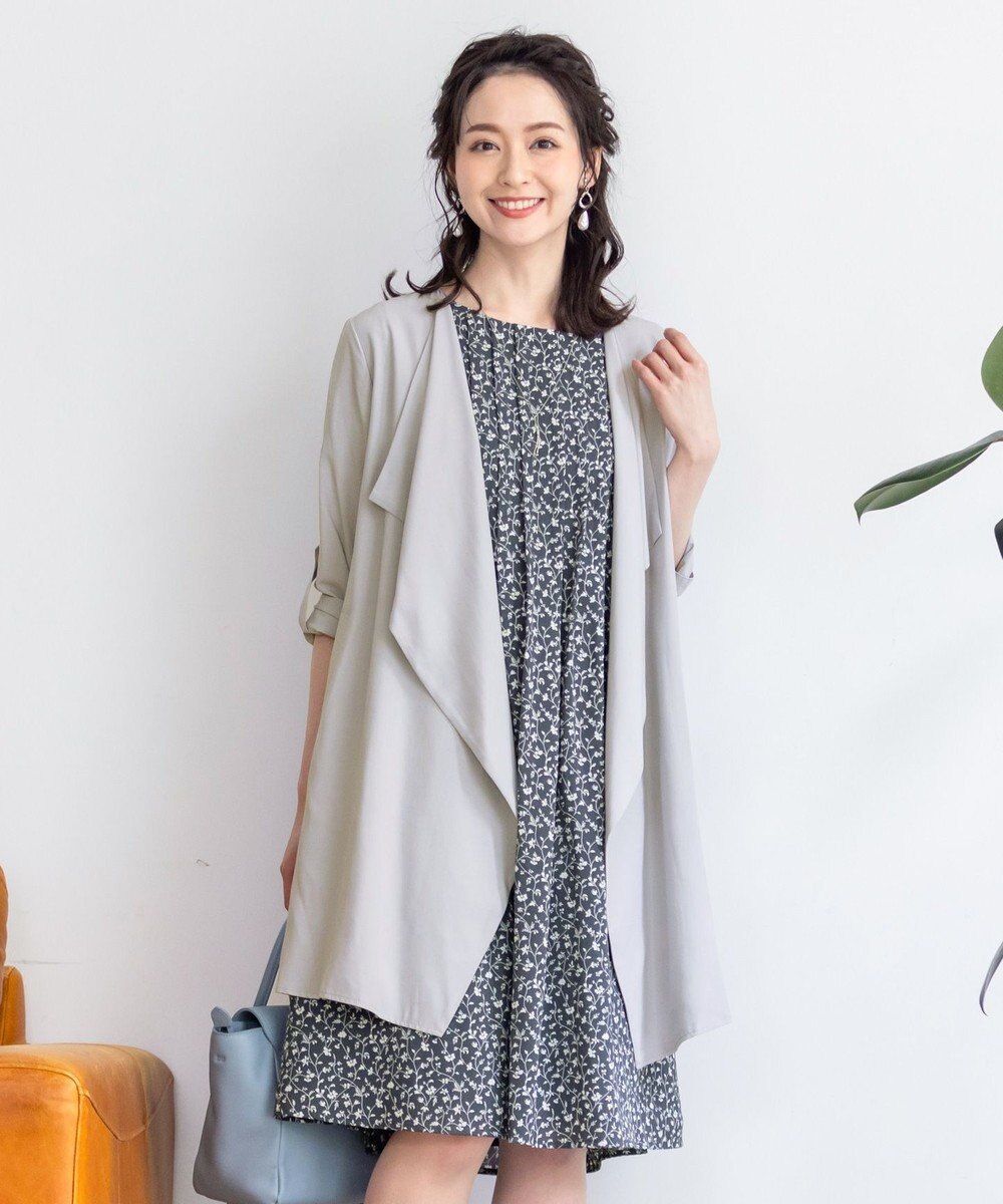 Tiaclasse L 【洗える】軽さが魅力のドレープコート 