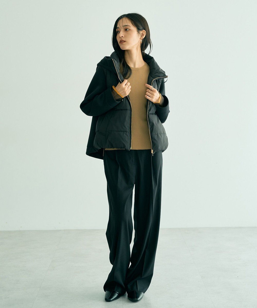 YECCA VECCA 中綿×カットボンディングZIPフーディー 