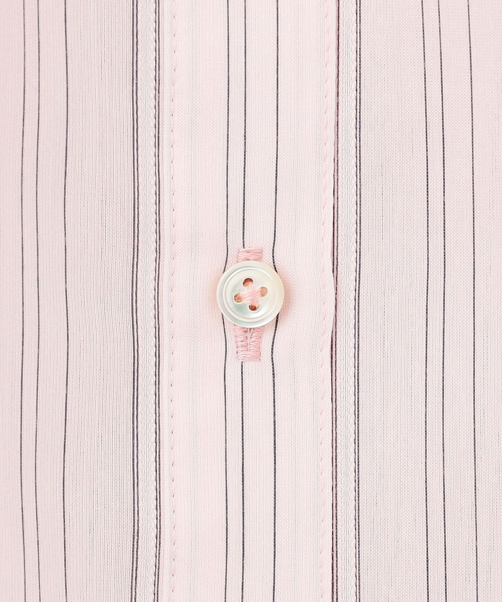 J.PRESS LADIES 【洗える】ランダムストライプ シャツカラー ブラウス 