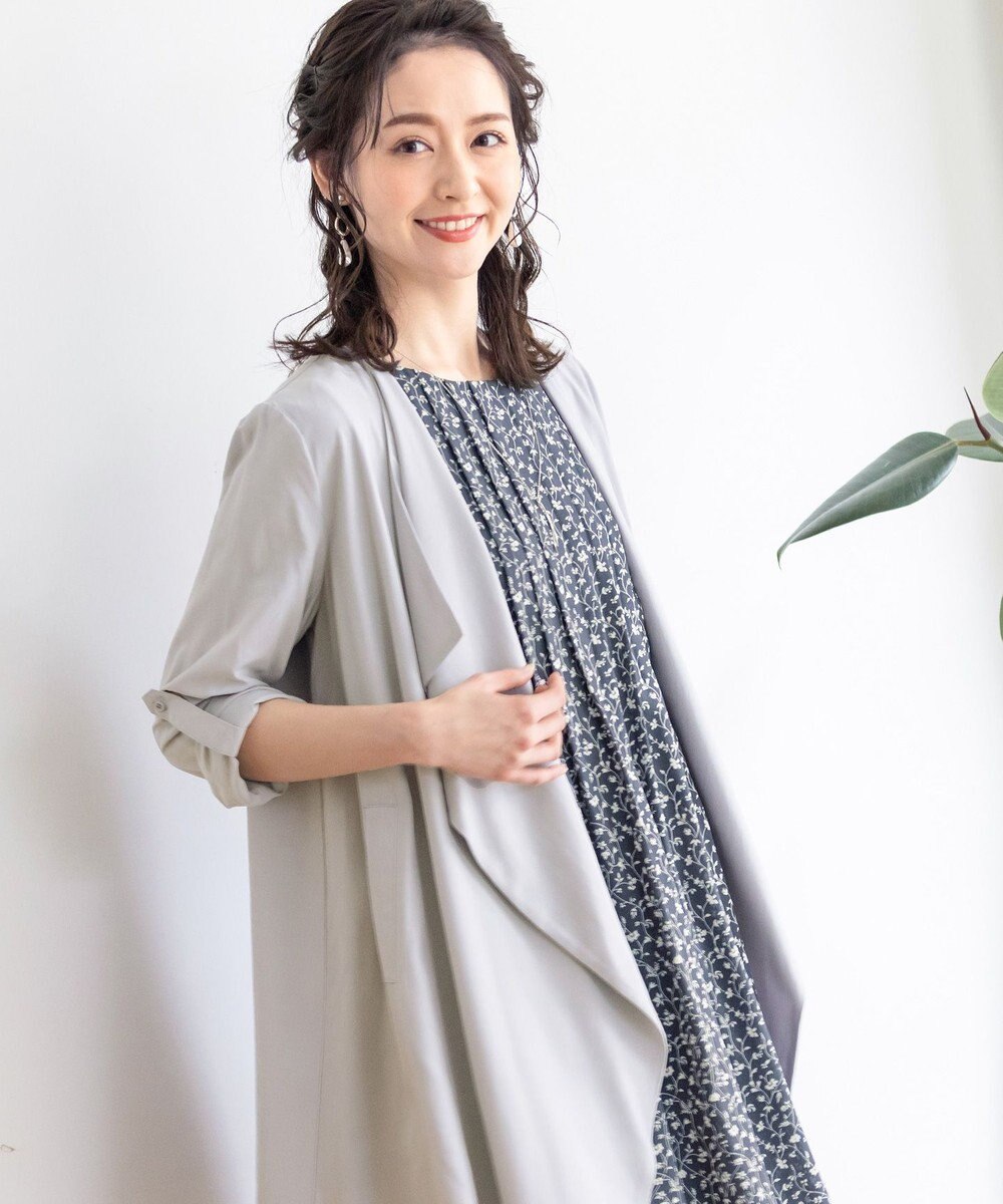 Tiaclasse L 【洗える】軽さが魅力のドレープコート 