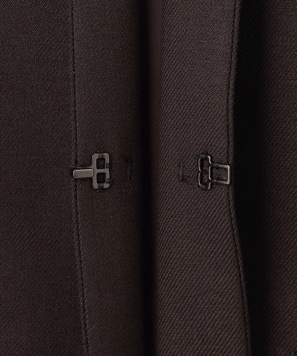 ICB 【洗える】プロヴィスウールツイル ノーカラージャケット 