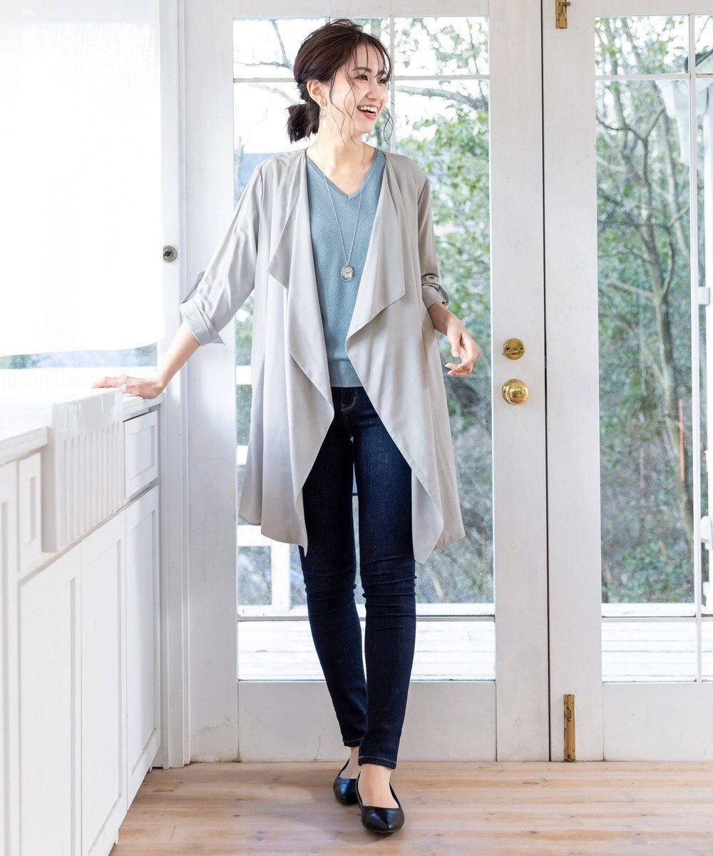 Tiaclasse L 【洗える】軽さが魅力のドレープコート 