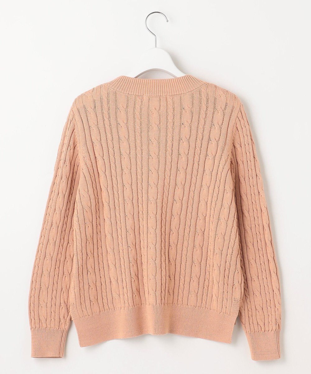 J.PRESS LADIES 【洗える】GIZA MERCERIZE COTTON ケーブル ニット 