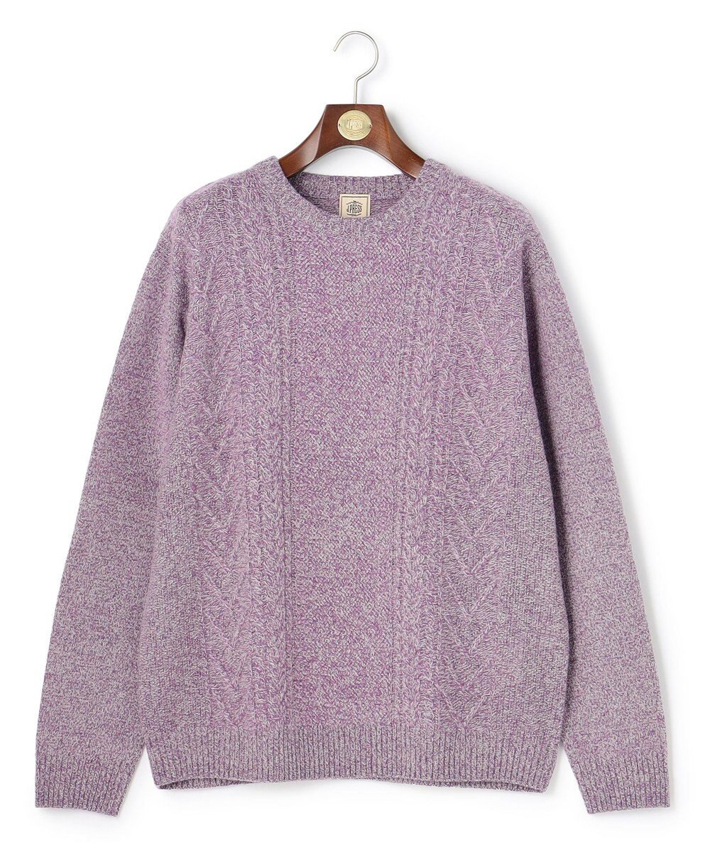 J.PRESS MEN 【KING SIZE】【Cash Lamb's Wool】ケーブルクルーネック ニット_25年モデル 