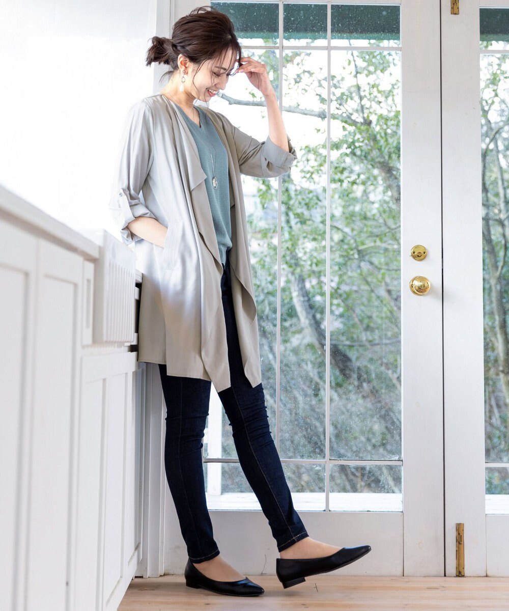 Tiaclasse L 【洗える】軽さが魅力のドレープコート 