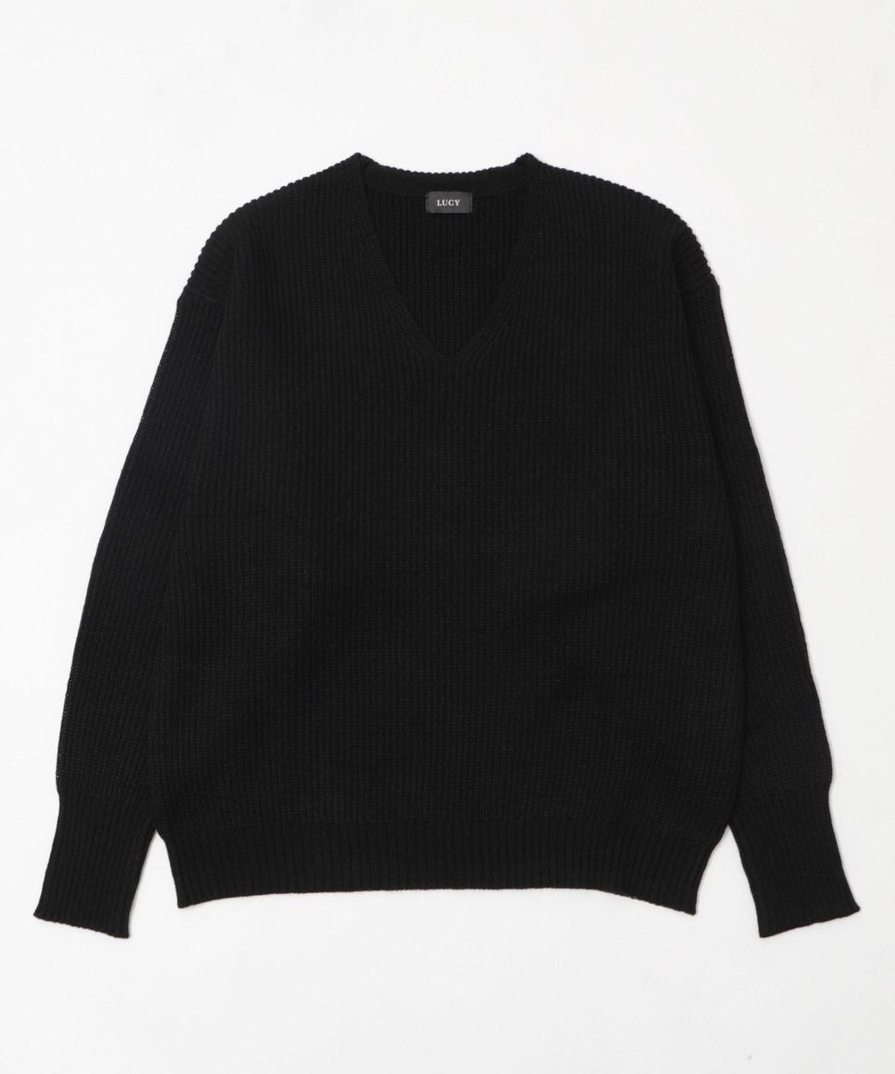 WEGO エルボーパッチVネックプルオーバー 