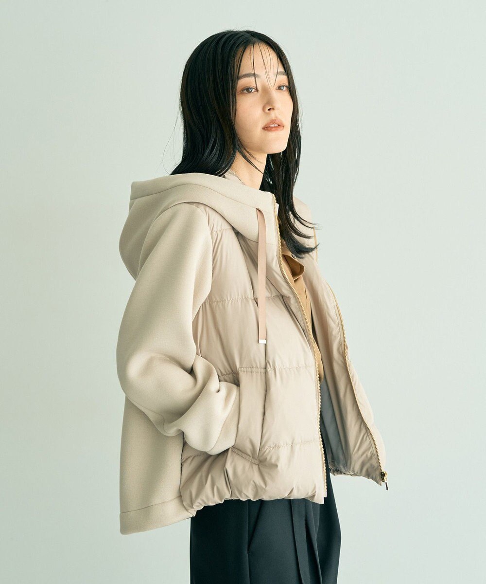 YECCA VECCA 中綿×カットボンディングZIPフーディー 