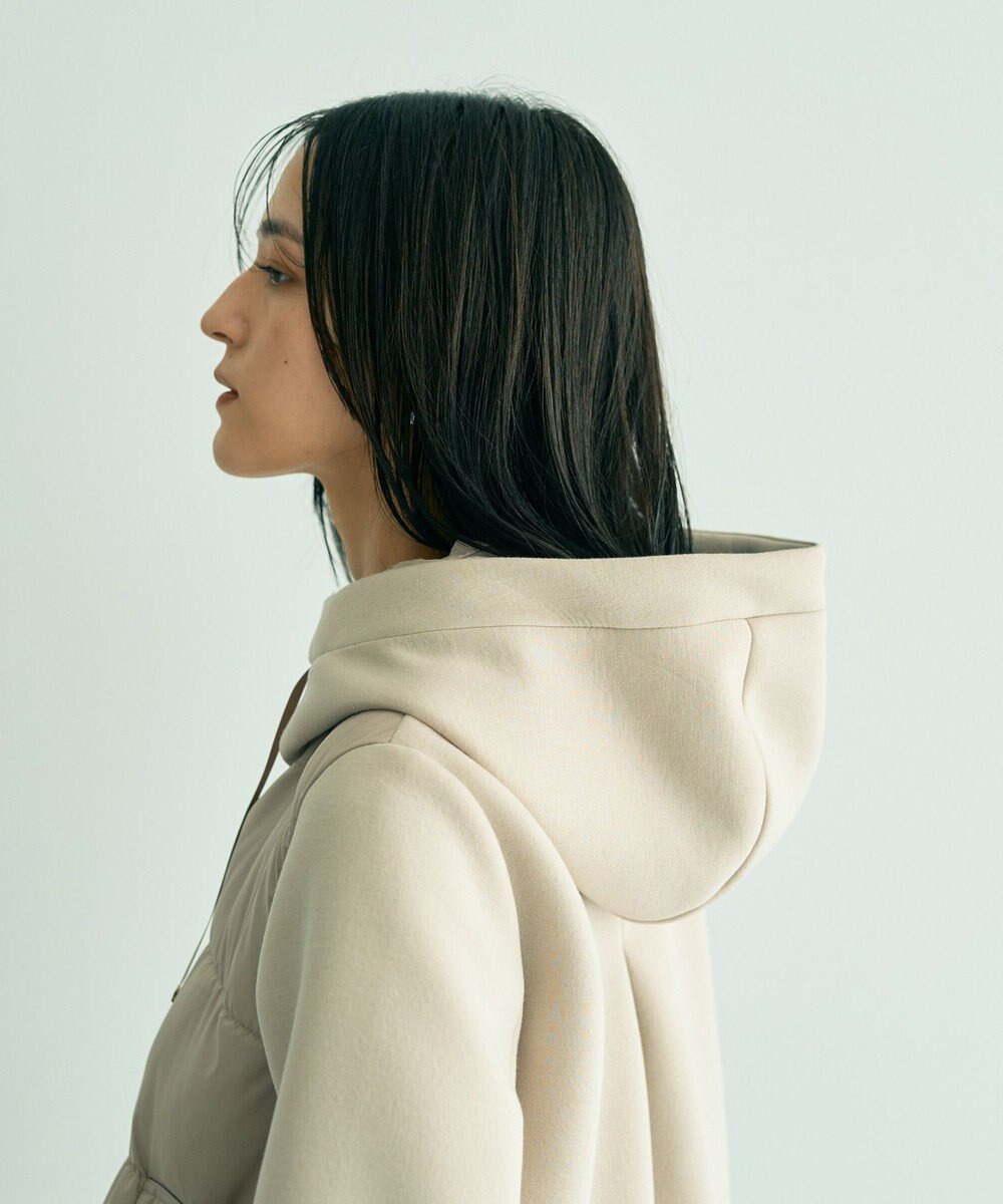 YECCA VECCA 中綿×カットボンディングZIPフーディー 