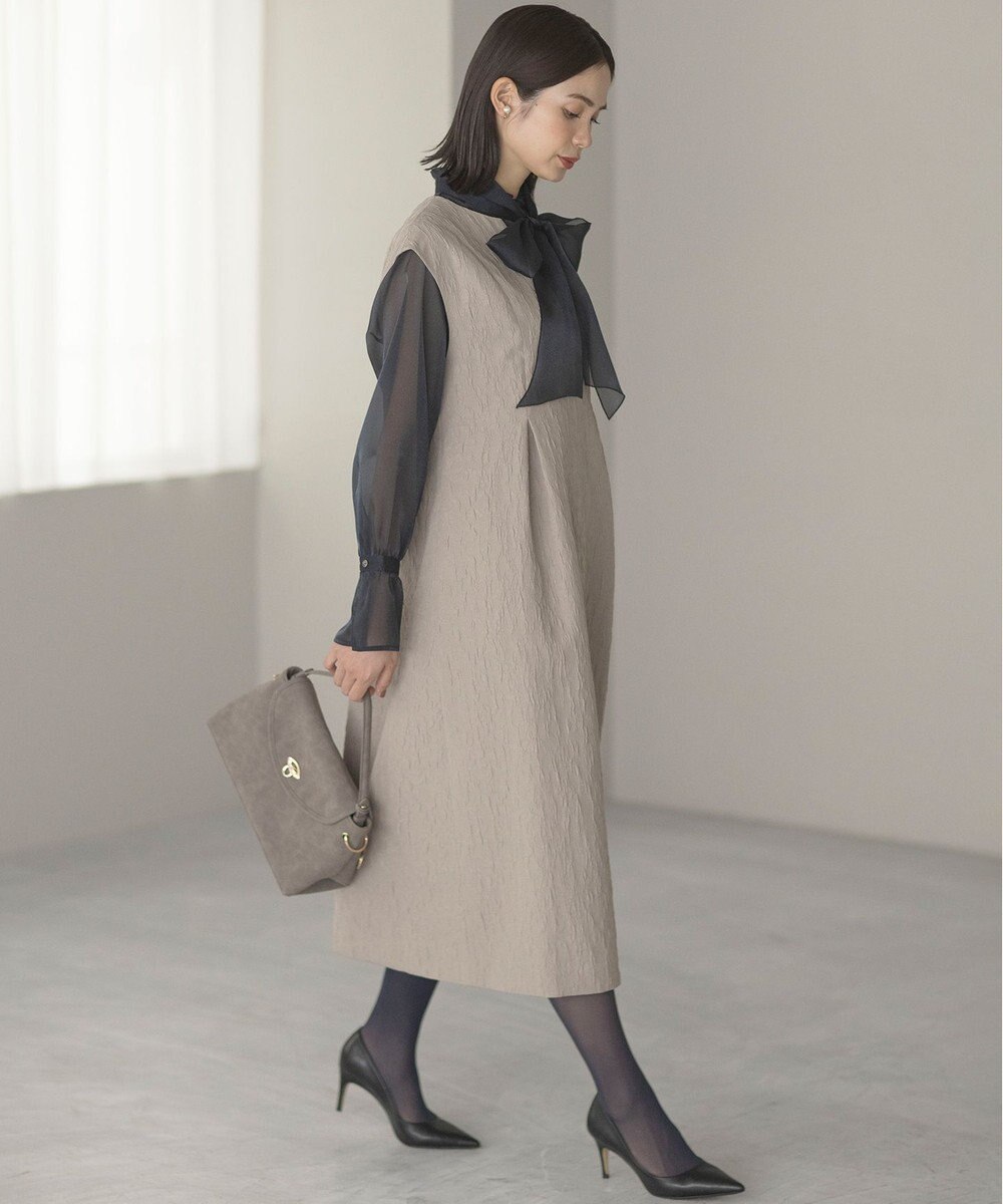 組曲 スエードライク トップハンドルバッグ 