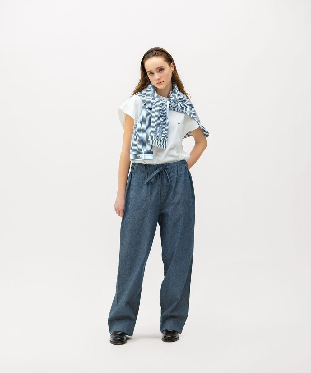 LENO DUNGAREES EASY PANTS《UNISEX》/ ダンガリーイージーパンツ 