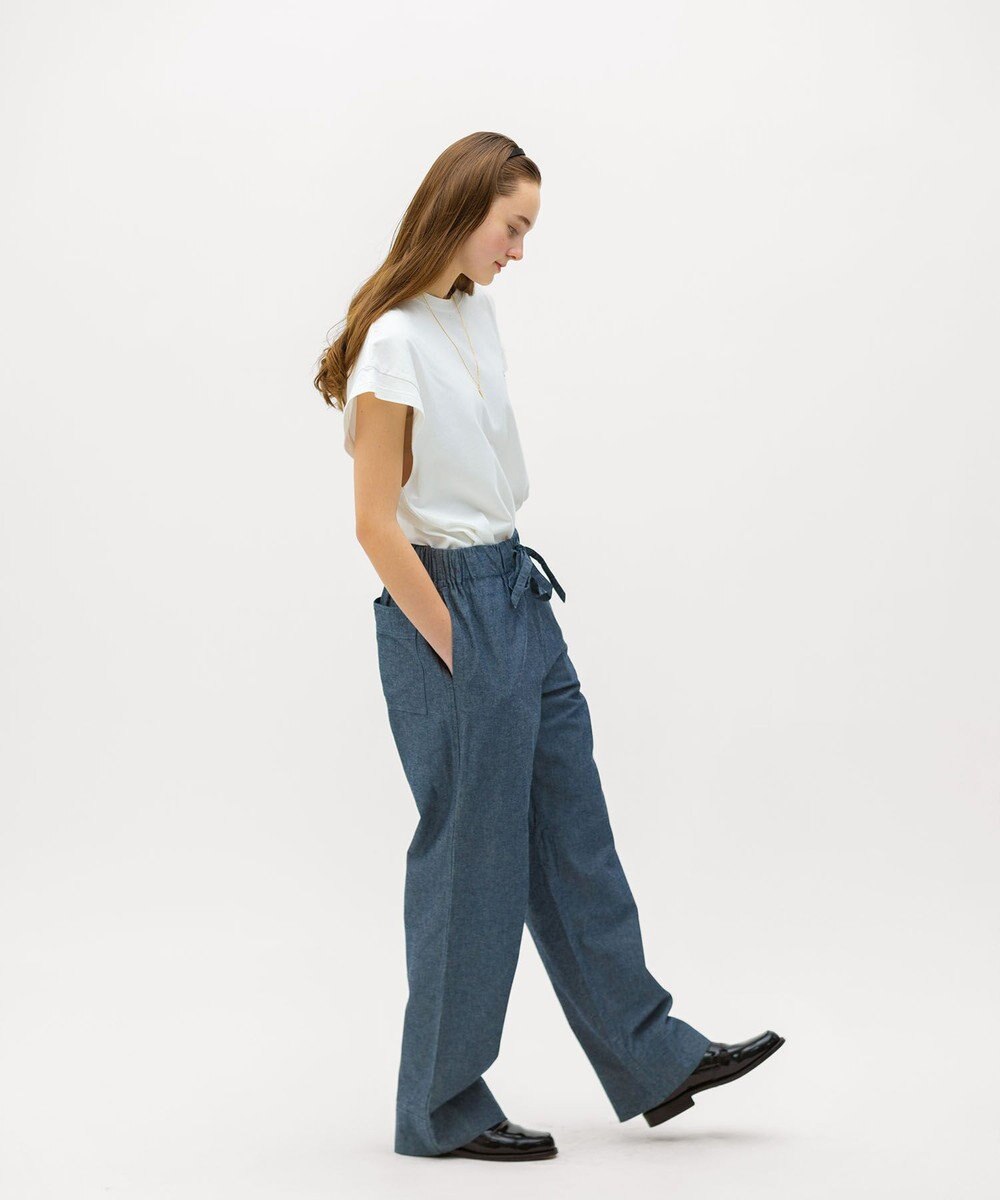 LENO DUNGAREES EASY PANTS《UNISEX》/ ダンガリーイージーパンツ 