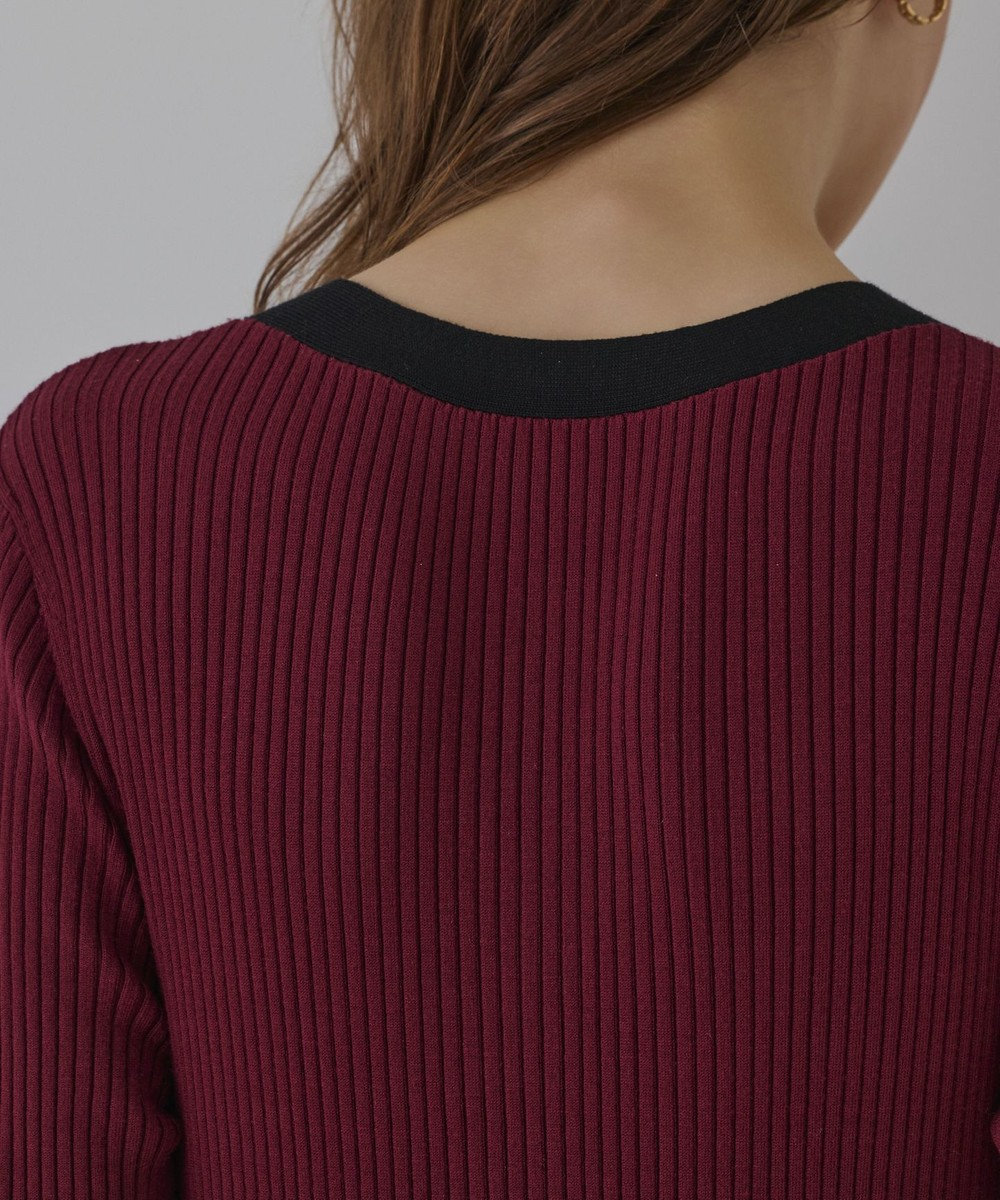 GRACE CONTINENTAL バイカラーニットワンピース 