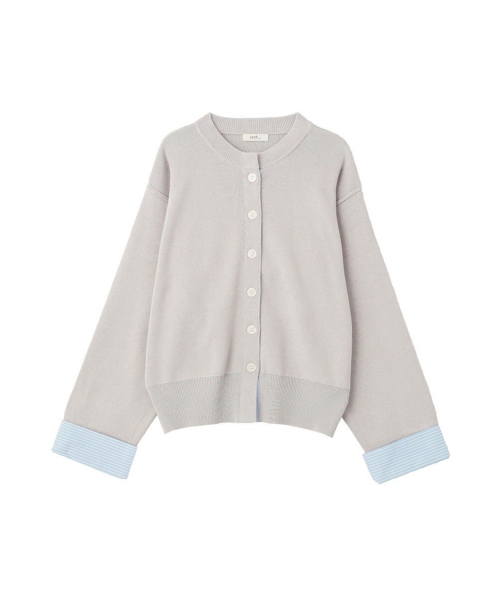 earth music&ecology フェイクレイヤードカーディガン 