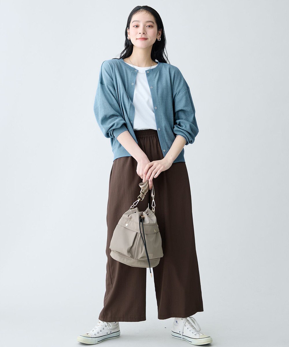 ANY シアーワッフルカーディガン 