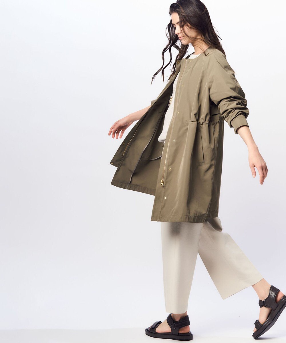 23区 【撥水加工】ライトツイル ノーカラーコート 