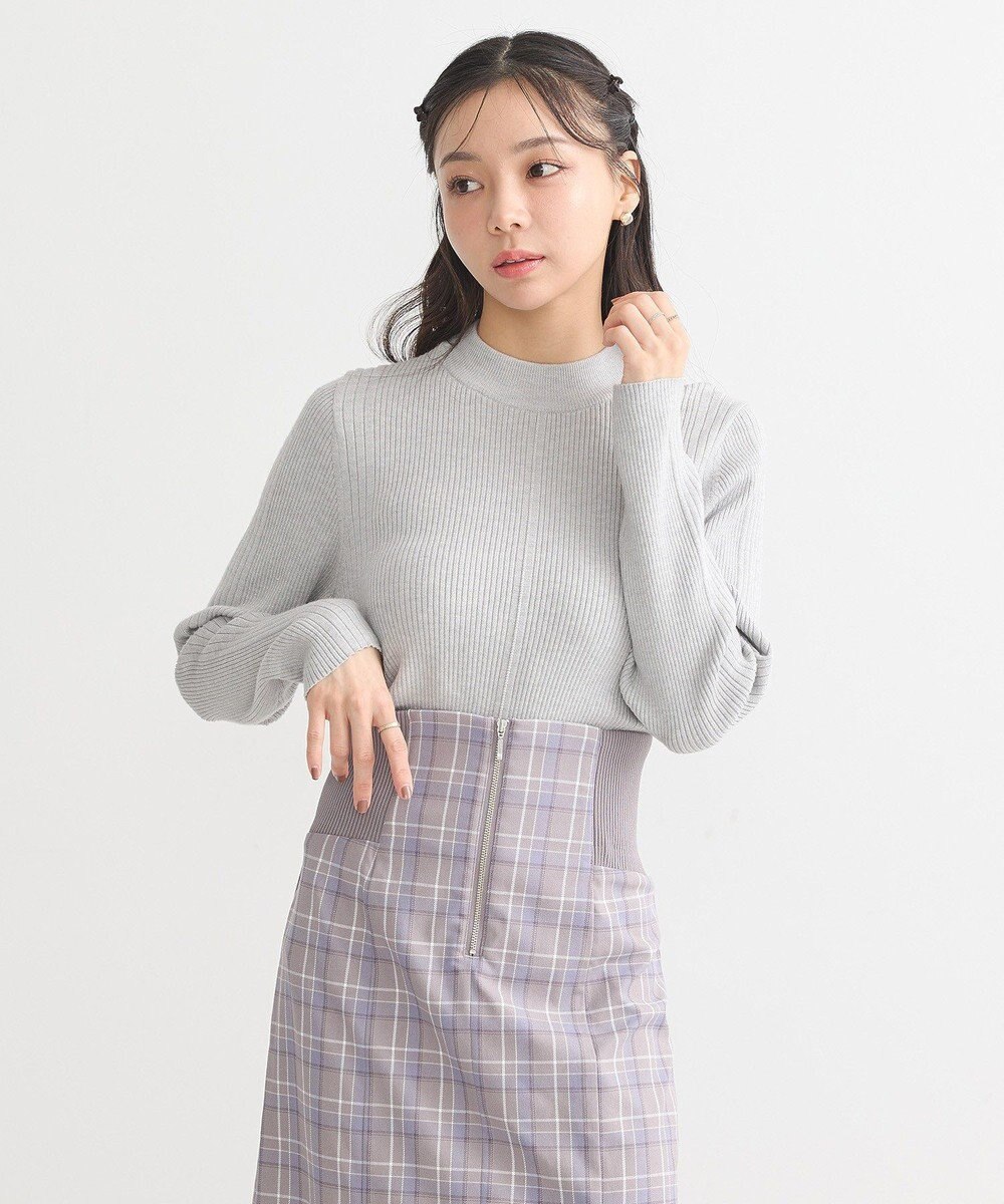 earth music&ecology やわらかタッチハイネックリブニットプルオーバー 