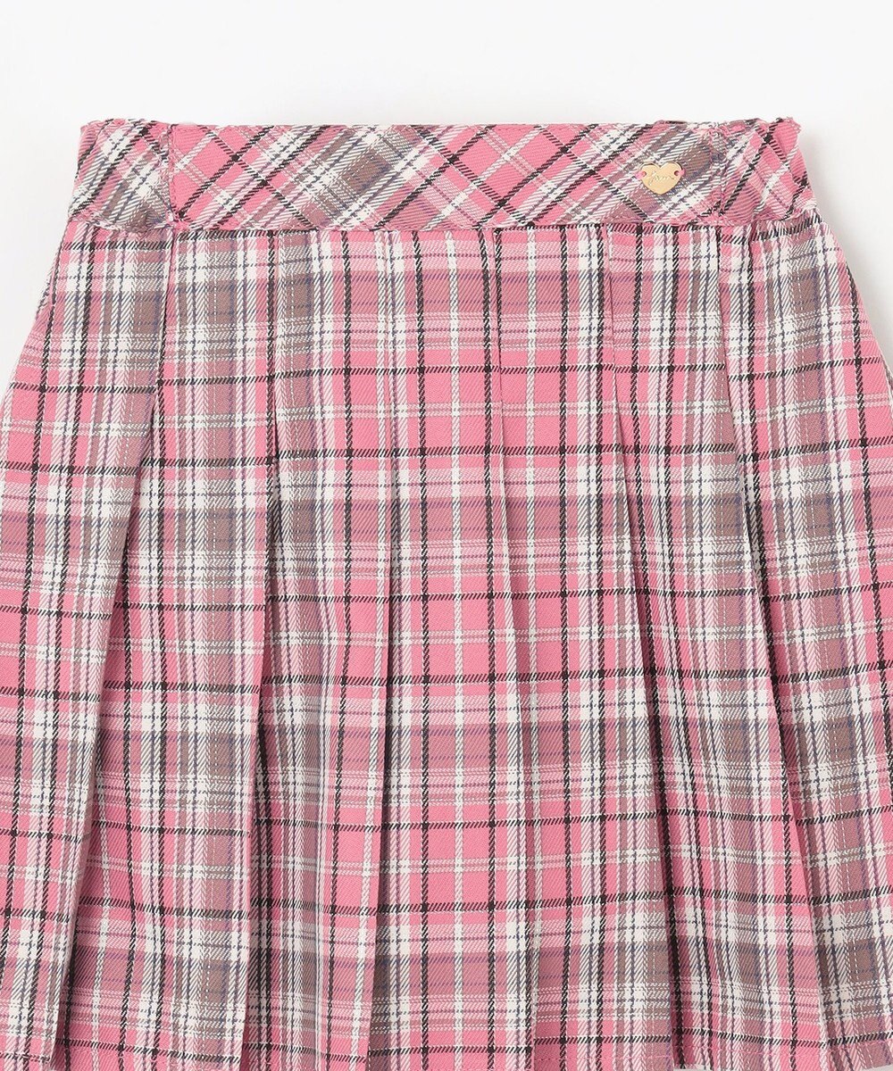 ANY KIDS ラメチェックプリーツスカパン 