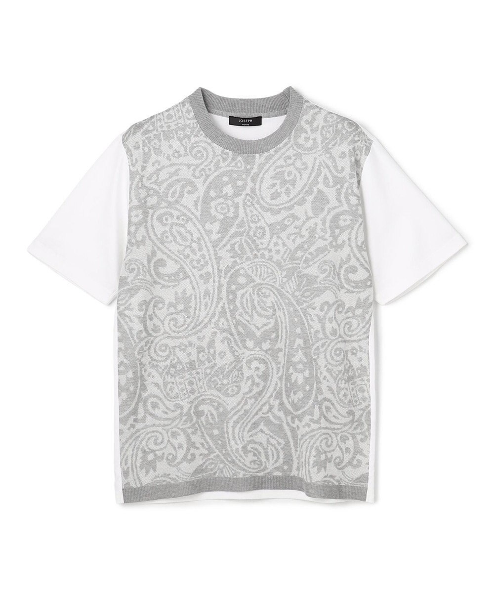 JOSEPH HOMME オリエンタルジャガードニットブロック　クルーネック半袖カットソー 