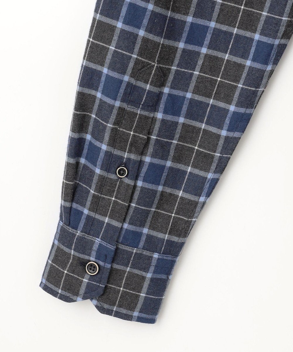 JOSEPH ABBOUD 【柔らか/暖かい】ファインブラッシュド ネル チェック シャツ 