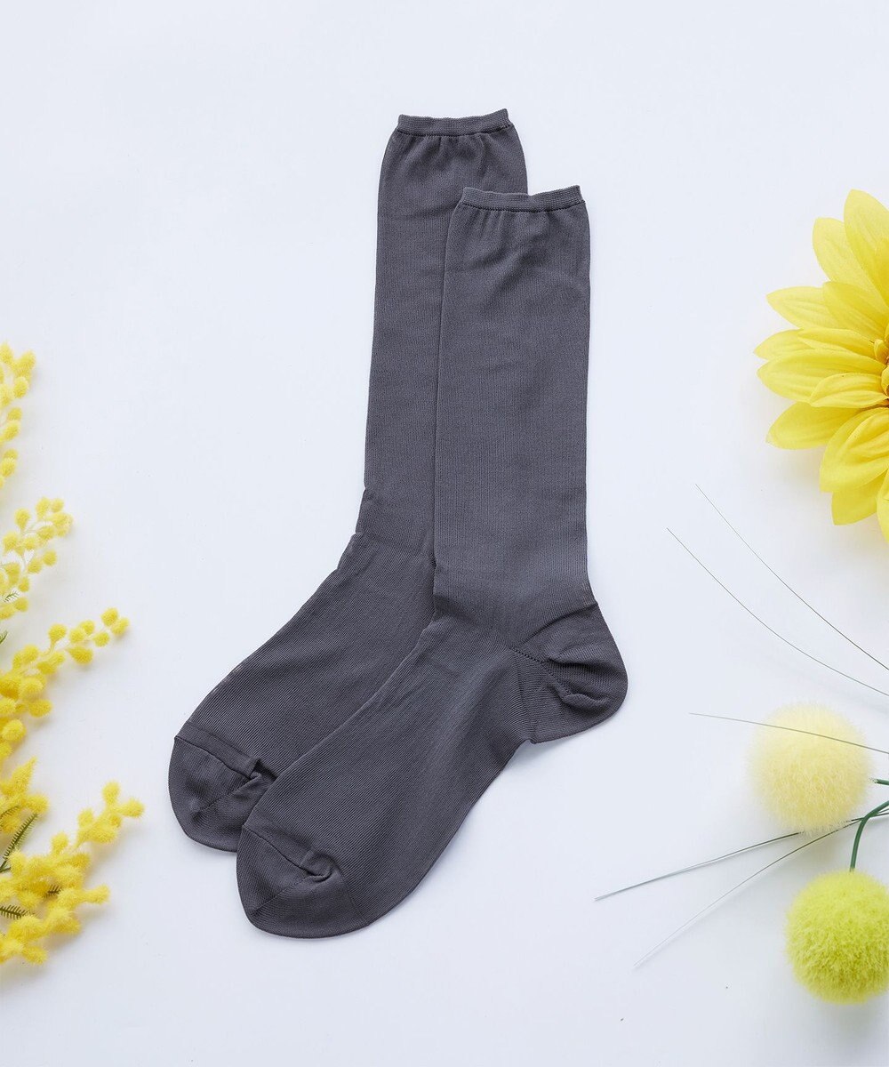 Tiaclasse シアー無地ソックス 