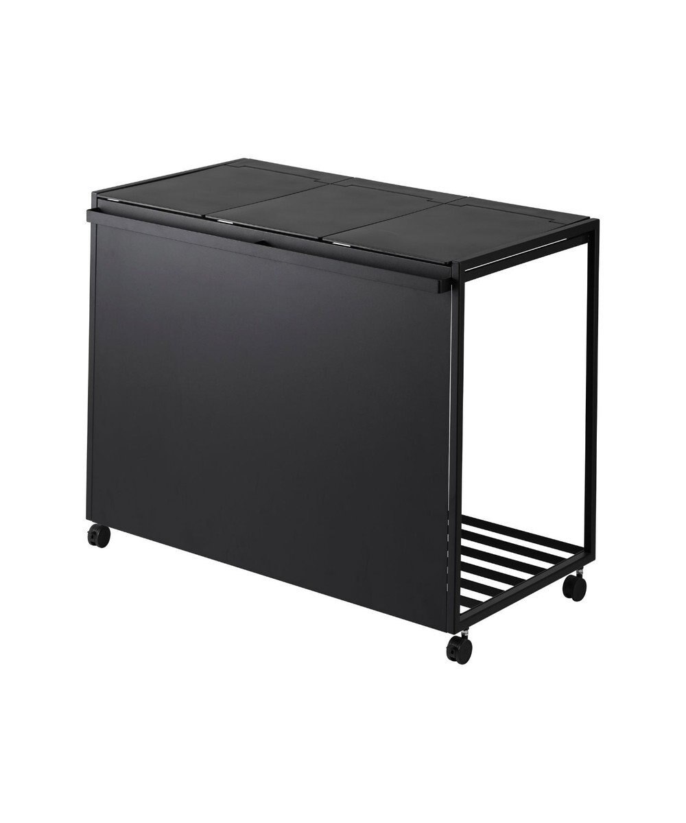 tower 蓋付き目隠し分別ダストワゴン タワー 45L 3分別 ブラック 