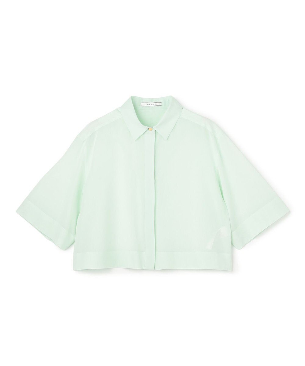 BEIGE， BAC / コットンシアー ショートレングスシャツ 