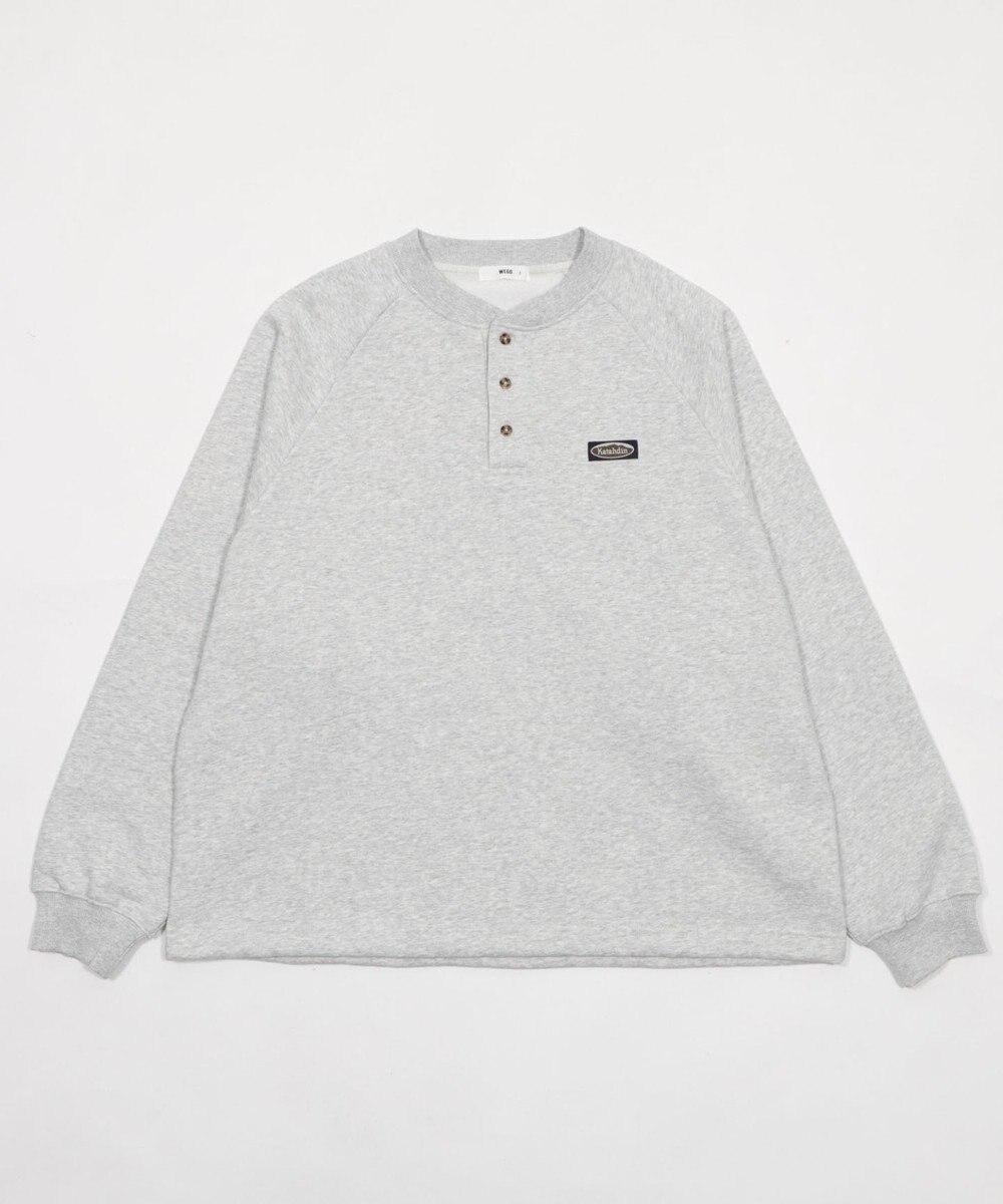 WEGO 【ユニセックス着用ITEM/MLサイズ展開/裏起毛】ショートドロストヘンリーネックプルオーバー 