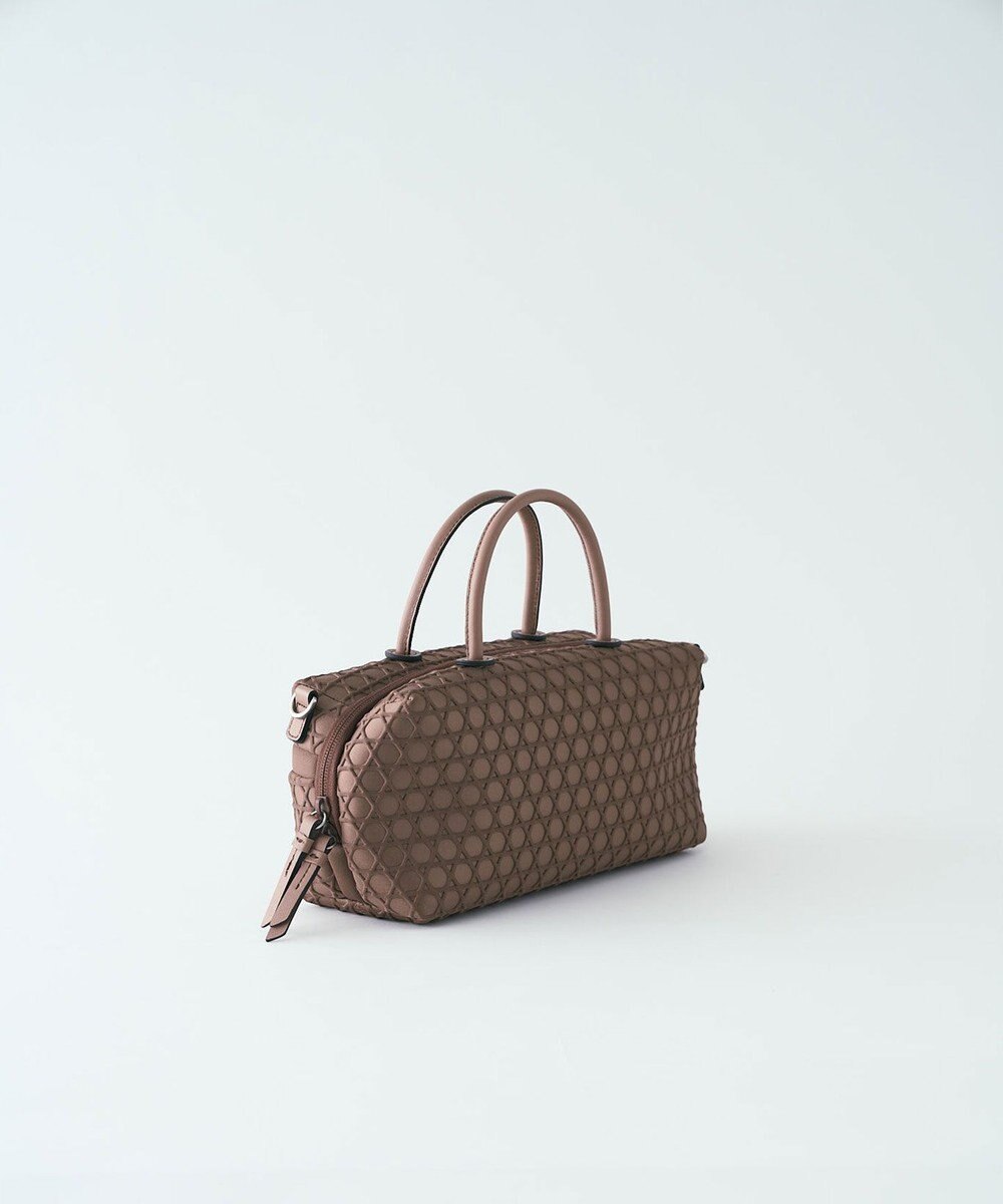 MIYABIYA LAQUOH【撥水加工】篭目柄エンボスボンディング ミニボストン 