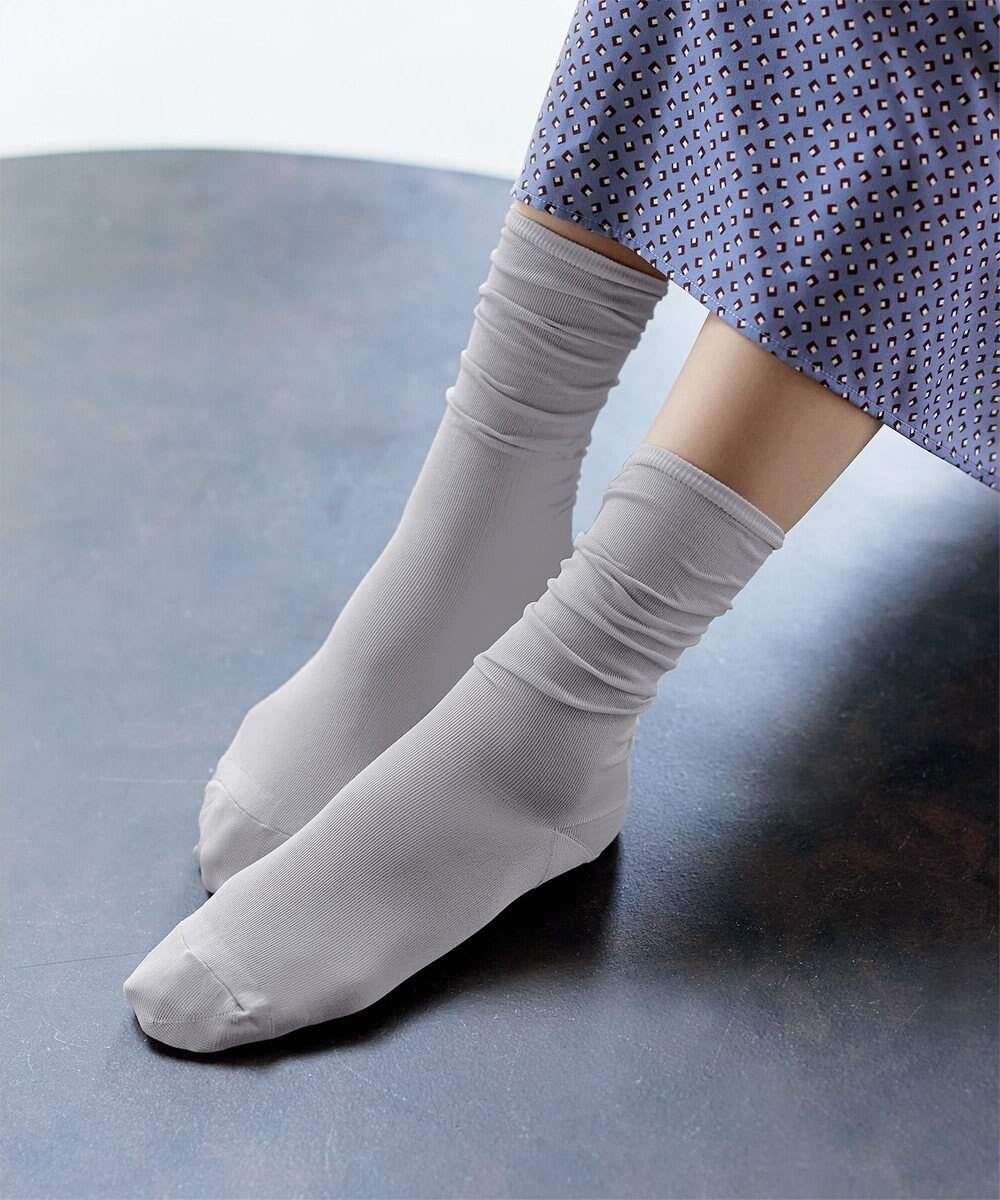 Tiaclasse シアー無地ソックス 