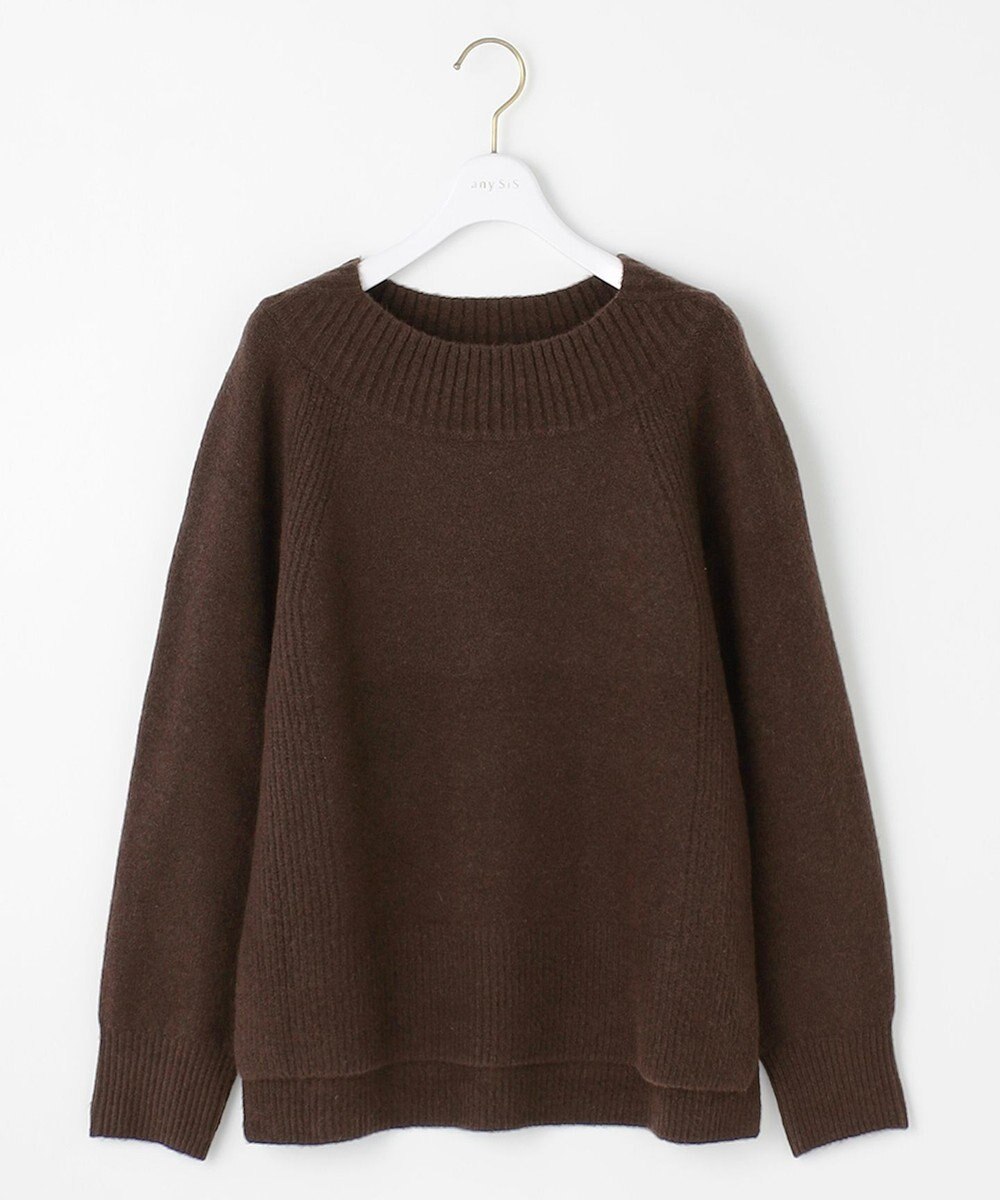 ANY SIS ボートネックAir ニット 