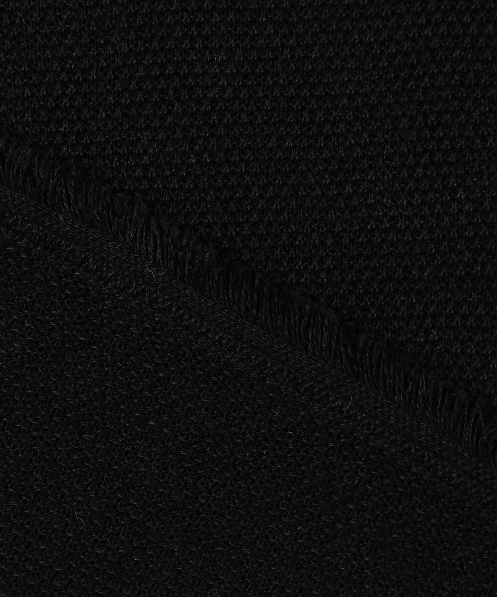 自由区 L 【洗える】リネンフリンジディテール8分袖 ニット 