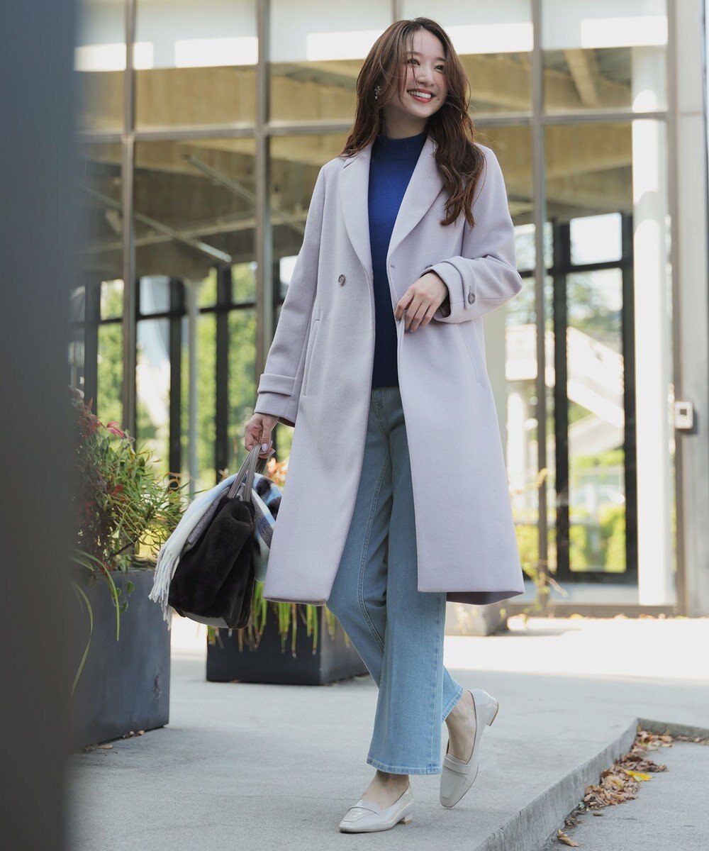 ANY SIS L 【美Denimシリーズ】センタープレスセミフレア デニム 